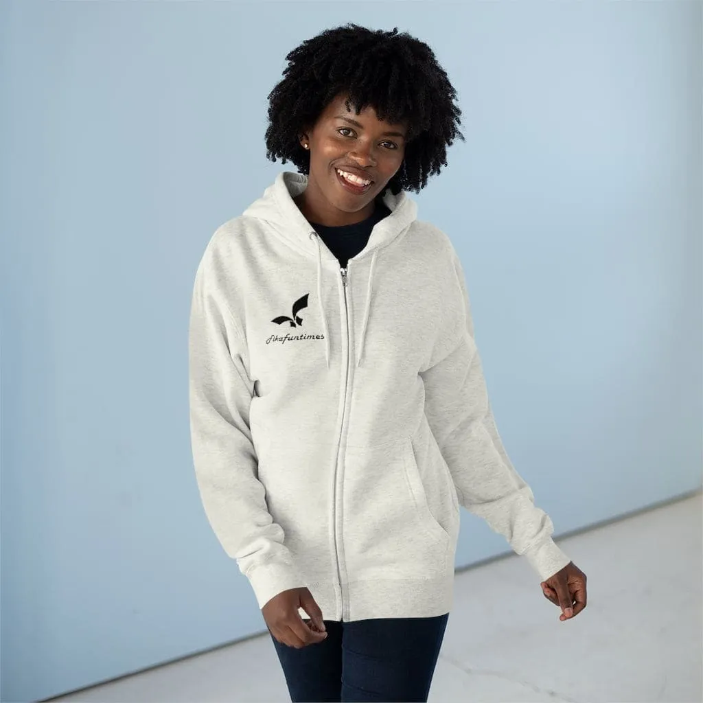 Unisex Zip Up Side Pocket Fikafuntimes Print Hoodie