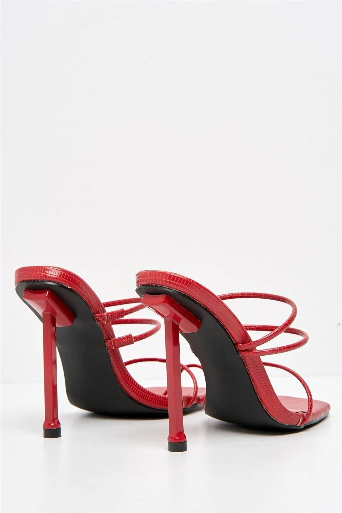 Vigo Strappy Mule in Red Lizard