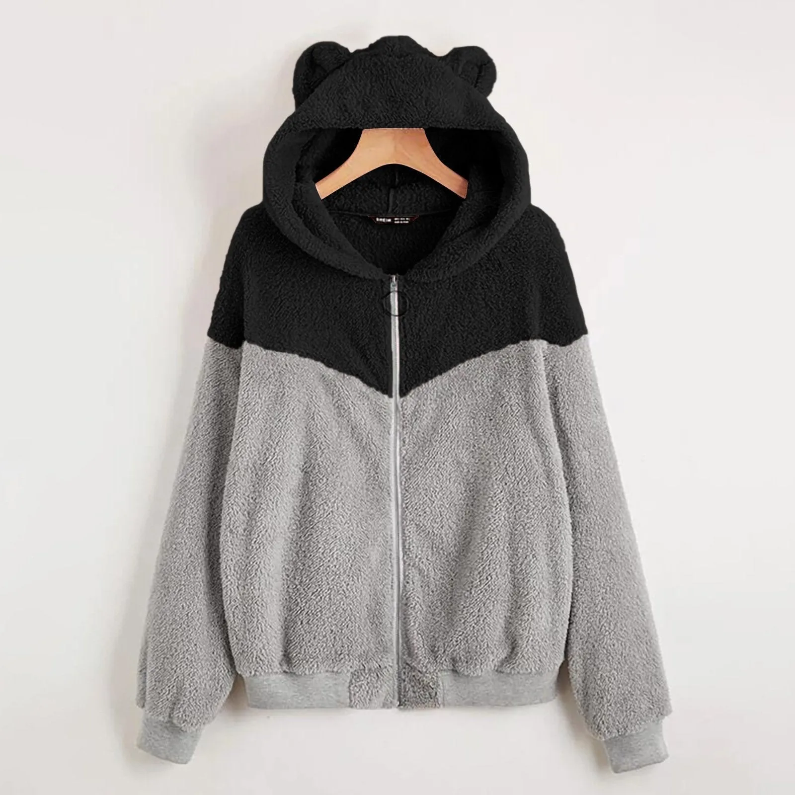 Women Warm Winter Hoodies Zipper Tops