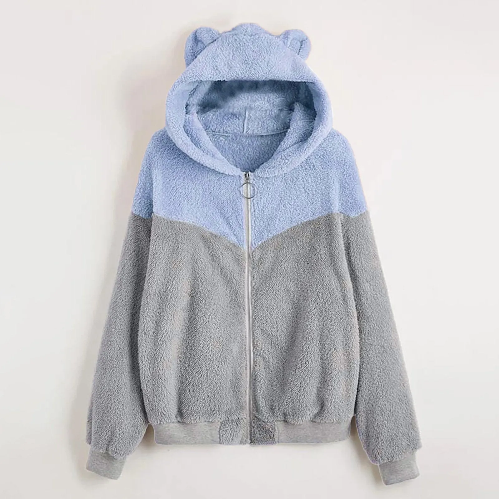 Women Warm Winter Hoodies Zipper Tops