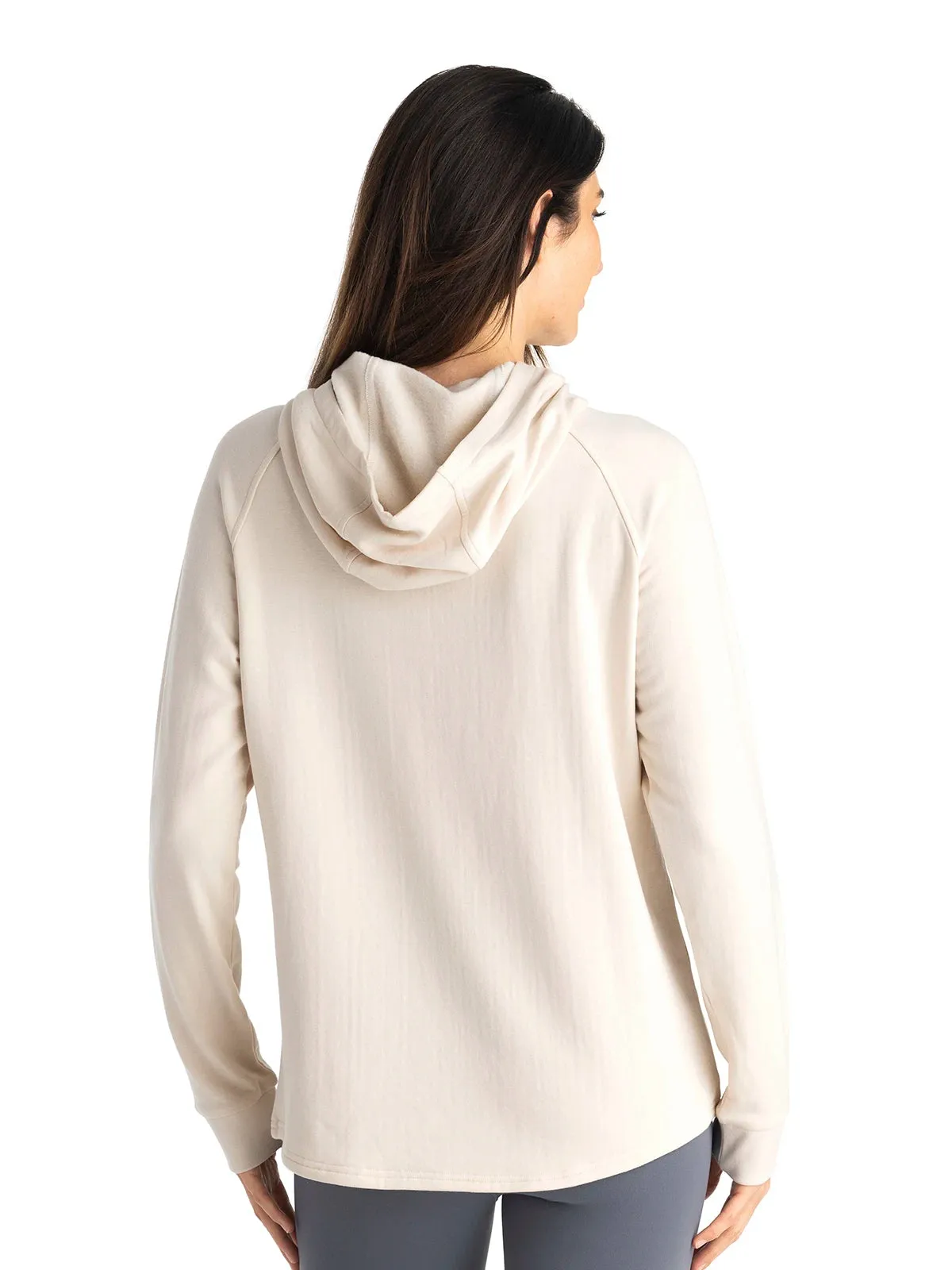 Women's Bamboo Lightweight Fleece Hoodie - Stone