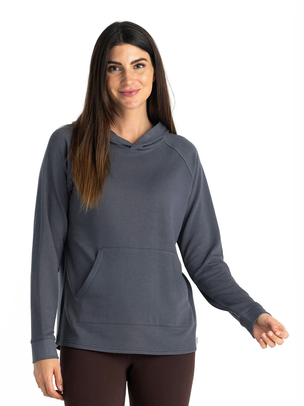 Women's Bamboo Lightweight Fleece Hoodie - Storm Cloud