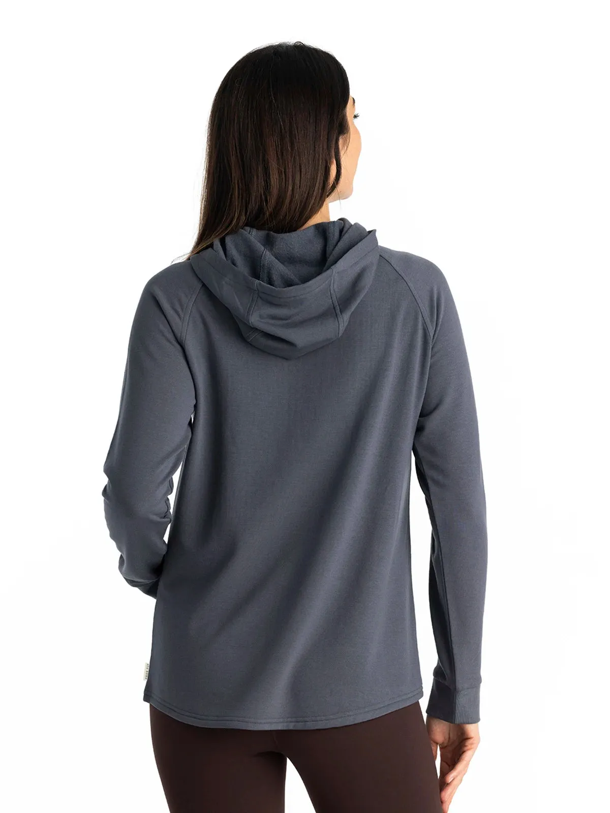 Women's Bamboo Lightweight Fleece Hoodie - Storm Cloud