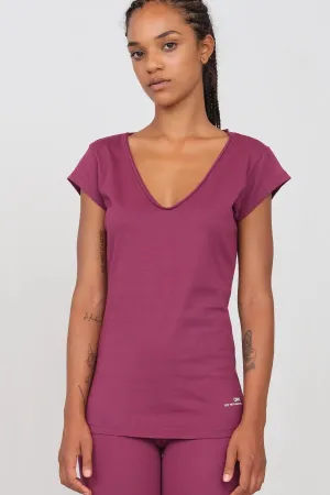 Women's Soft V-Neck T-Shirt Grape